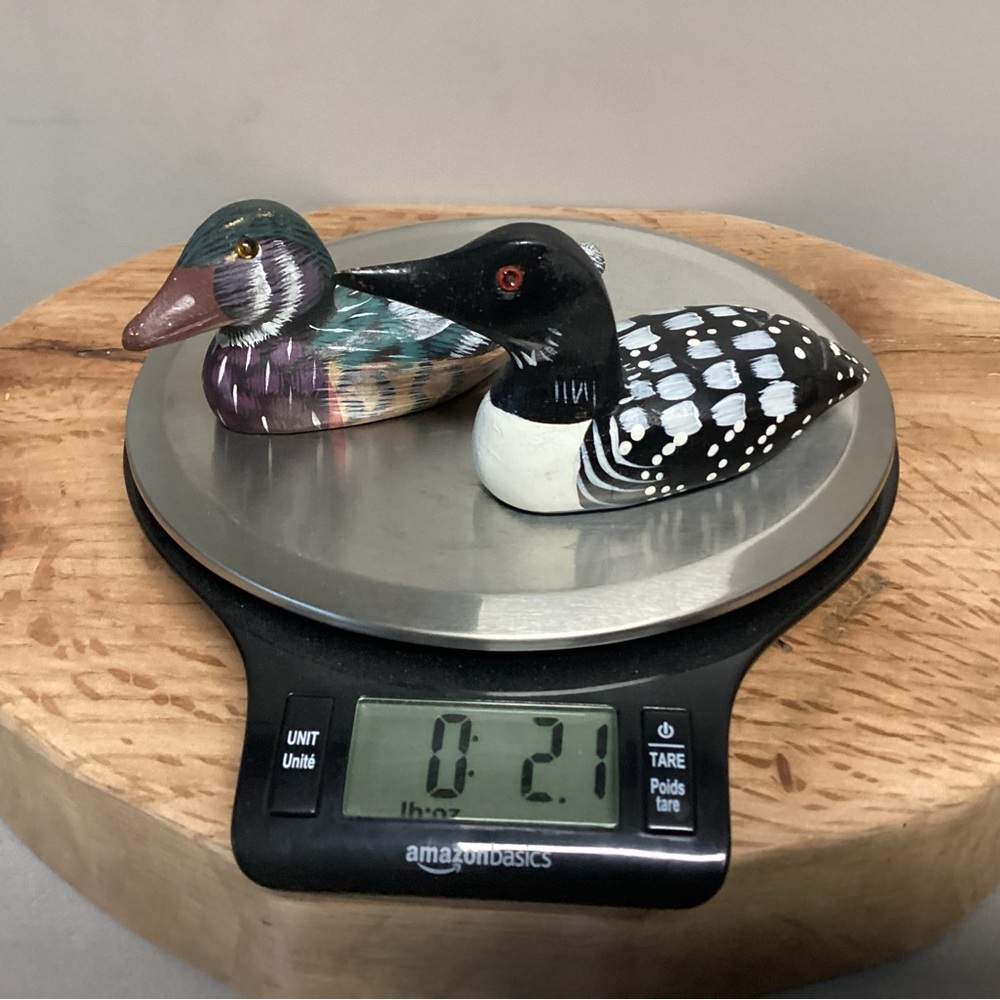 🟢 Vintage - Mallard Duck Decoy & Loon Duck Decoy - Solid Wood Crafted - Unique - Picture 15 of 15